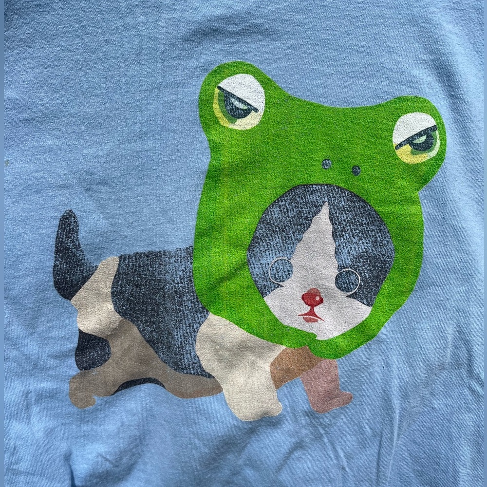adorable cat frog costume t shirt - Picture 2 of 2